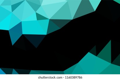 Light Blue, Green vector low poly cover. A sample with polygonal shapes. Brand new design for your business.