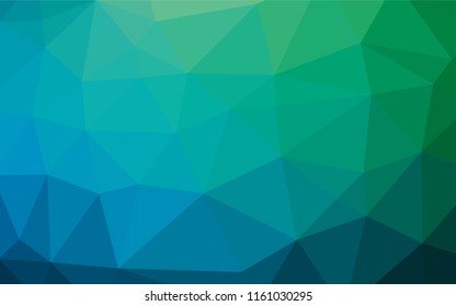 Light Blue, Green vector low poly layout. Creative geometric illustration in Origami style with gradient. A completely new template for your business design.