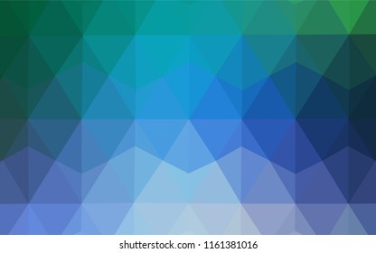 Light Blue, Green vector low poly cover. Colorful abstract illustration with triangles. Brand new style for your business design.