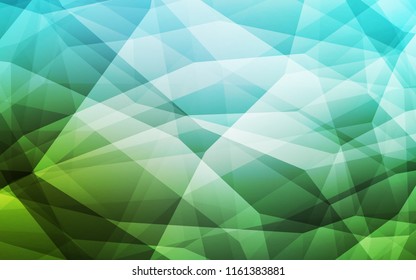 Light Blue, Green vector low poly texture. A sample with polygonal shapes. Template for cell phone's backgrounds.