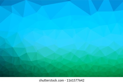 Light Blue, Green vector low poly layout. Colorful illustration in abstract style with gradient. Brand new design for your business.