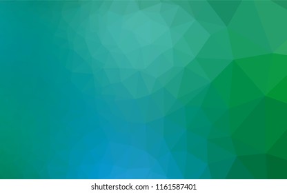Light Blue, Green vector low poly texture. Shining illustration, which consist of triangles. A completely new design for your business.