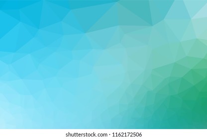 Light Blue, Green vector low poly texture. Creative illustration in halftone style with gradient. The template can be used as a background for cell phones.