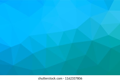 Light Blue, Green vector low poly cover. Colorful illustration in abstract style with gradient. Brand new style for your business design.