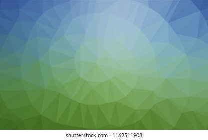 Light Blue, Green vector low poly cover. A completely new color illustration in a vague style. The textured pattern can be used for background.