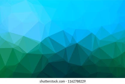 Light Blue, Green vector low poly cover. Shining colored illustration in a Brand new style. Brand new style for your business design.