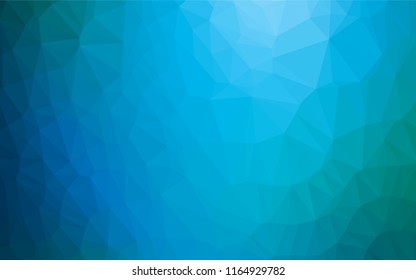 Light Blue, Green vector low poly layout. Geometric illustration in Origami style with gradient.  The completely new template can be used for your brand book.