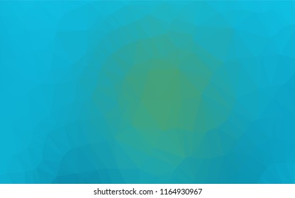 Light Blue, Green vector low poly cover. Modern geometrical abstract illustration with gradient. Triangular pattern for your business design.