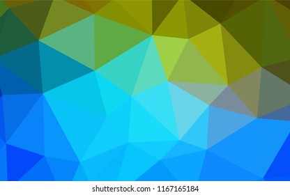 Light Blue, Green vector low poly texture. A sample with polygonal shapes. Brand new design for your business.