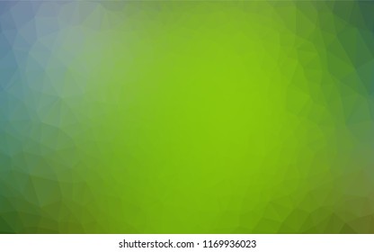 Light Blue, Green vector low poly texture. Creative illustration in halftone style with gradient. The completely new template can be used for your brand book.
