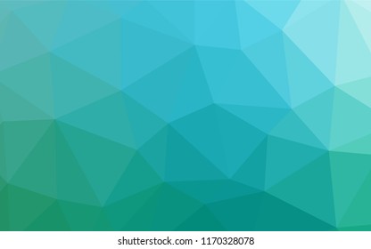 Light Blue, Green vector low poly texture. Creative geometric illustration in Origami style with gradient. Best triangular design for your business.
