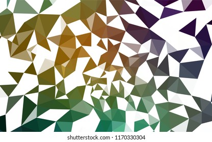 Light Blue, Green vector low poly layout. Triangular geometric sample with gradient.  New template for your brand book.