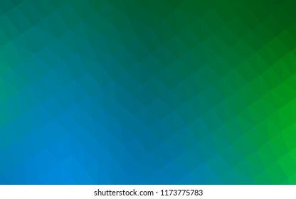 Light Blue, Green vector low poly pattern. A sample with polygonal shapes. A completely new template for your business design.