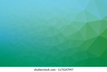Light Blue, Green vector low poly cover. Colorful abstract illustration with gradient. The elegant pattern can be used as part of a brand book.