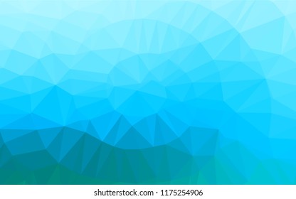 Light Blue, Green vector low poly cover. Colorful abstract illustration with gradient. Triangular pattern for your business design.