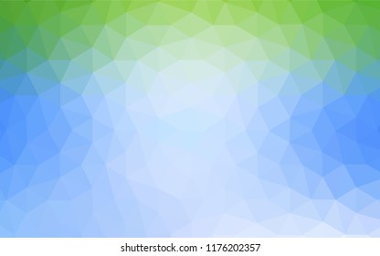 Light Blue, Green vector low poly layout. Creative geometric illustration in Origami style with gradient. A completely new design for your leaflet.