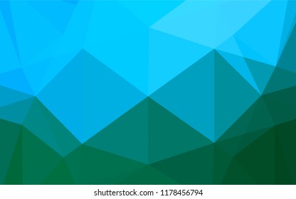 Light Blue, Green vector low poly layout. A completely new color illustration in a vague style. The polygonal design can be used for your web site.