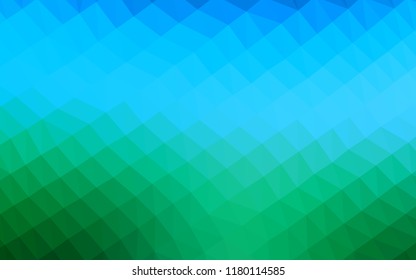 Light Blue, Green vector low poly layout. Shining colored illustration in a Brand new style. A new texture for your design.