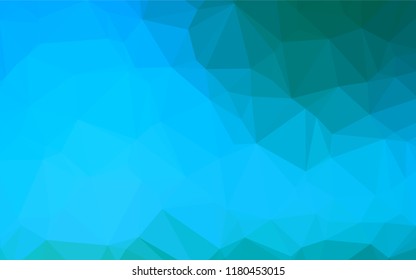 Light Blue, Green vector low poly layout. Brand new colored illustration in blurry style with gradient. The best triangular design for your business.
