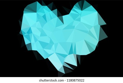 Light Blue, Green vector low poly layout. Triangular geometric sample with gradient.  A completely new design for your business.