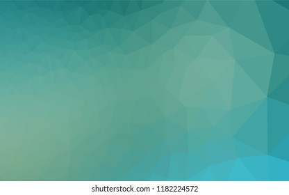 Light Blue, Green vector low poly cover. A sample with polygonal shapes. A new texture for your design.
