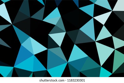 Light Blue, Green vector low poly cover. Shining illustration, which consist of triangles. Brand new design for your business.