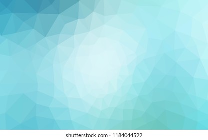 Light Blue, Green vector low poly cover. A sample with polygonal shapes. Pattern for a brand book's backdrop.