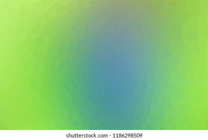 Light Blue, Green vector low poly texture. Geometric illustration in Origami style with gradient.  The best triangular design for your business.