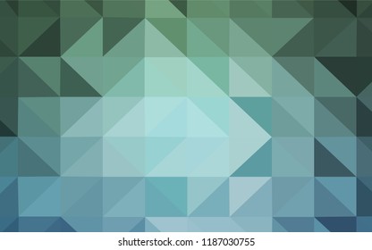 Light Blue, Green vector low poly cover. Creative geometric illustration in Origami style with gradient. Polygonal design for your web site.