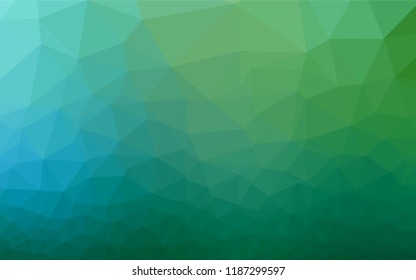 Light Blue, Green vector low poly cover. Brand new colored illustration in blurry style with gradient. A completely new design for your business.