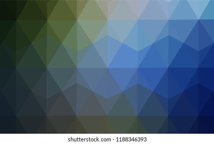 Light Blue, Green vector low poly layout. Colorful illustration in polygonal style with gradient. Triangular pattern for your design.