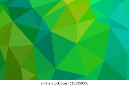 Light Blue, Green vector low poly cover. Colorful illustration in polygonal style with gradient. Completely new template for your banner.
