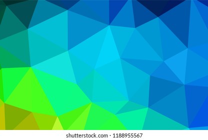 Light Blue, Green vector low poly layout. Geometric illustration in Origami style with gradient.  New template for your brand book.