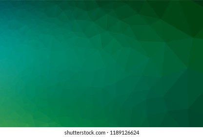 Light Blue, Green vector low poly layout. Colorful illustration in abstract style with gradient. Brand new style for your business design.