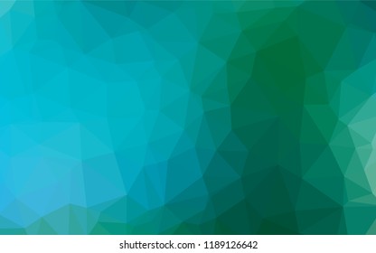Light Blue, Green vector low poly layout. An elegant bright illustration with gradient. The elegant pattern can be used as part of a brand book.