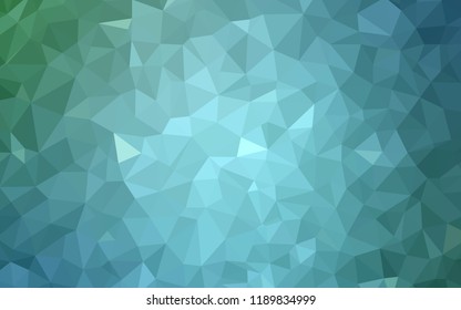 Light Blue, Green vector low poly cover. Shining colorful illustration with triangles. A completely new design for your leaflet.