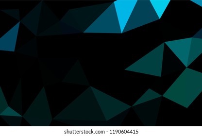 Light Blue, Green vector low poly cover. Triangular geometric sample with gradient.  The textured pattern can be used for background.