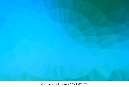 Light Blue, Green vector low poly texture. Colorful abstract illustration with gradient. The polygonal design can be used for your web site.