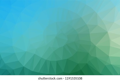 Light Blue, Green vector low poly layout. A vague abstract illustration with gradient. The polygonal design can be used for your web site.