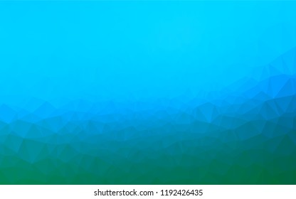 Light Blue, Green vector low poly layout. An elegant bright illustration with gradient. The template can be used as a background for cell phones.