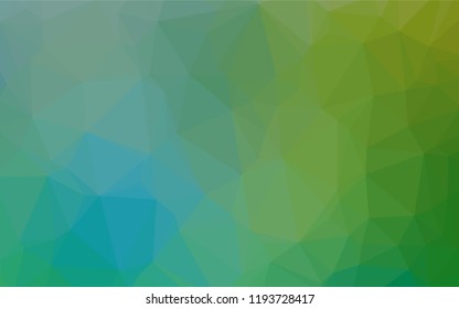 Light Blue, Green vector low poly texture. Triangular geometric sample with gradient.  The elegant pattern can be used as part of a brand book.
