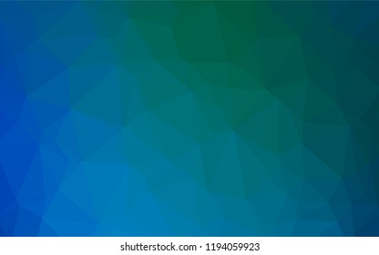 Light Blue, Green vector low poly layout. A vague abstract illustration with gradient. The elegant pattern can be used as part of a brand book.