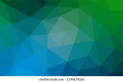 Light Blue, Green vector low poly layout. Colorful illustration in abstract style with gradient. Brand new style for your business design.