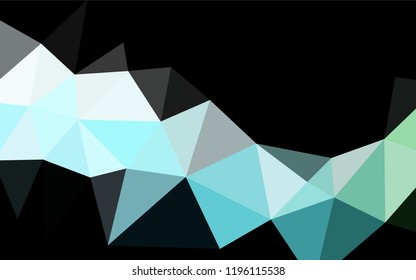 Light Blue, Green vector low poly cover. Creative geometric illustration in Origami style with gradient. Brand new design for your business.