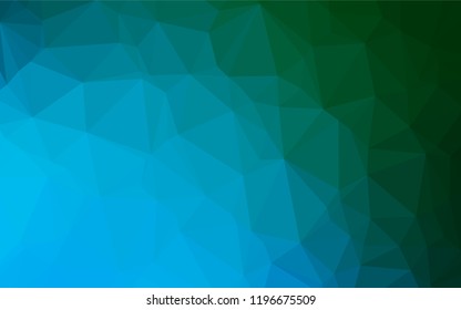 Light Blue, Green vector low poly layout. Colorful abstract illustration with gradient. A new texture for your design.
