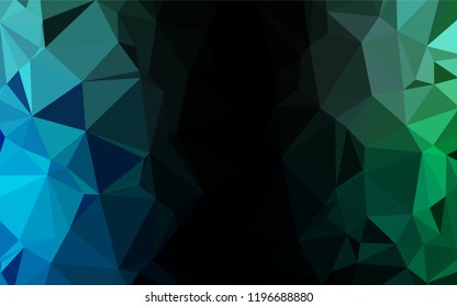 Light Blue, Green vector low poly cover. Colorful abstract illustration with gradient. The template can be used as a background for cell phones.