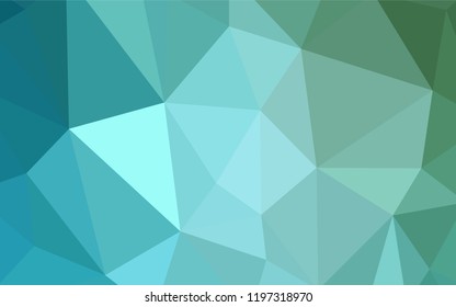 Light Blue, Green vector low poly cover. Colorful illustration in polygonal style with gradient. Brand new style for your business design.