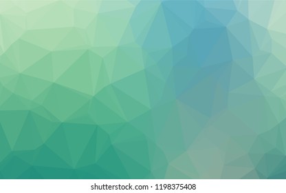 Light Blue, Green vector low poly layout. Creative illustration in halftone style with gradient. A completely new design for your business.