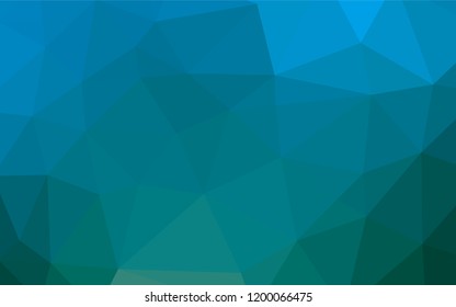 Light Blue, Green vector low poly texture. Geometric illustration in Origami style with gradient.  The textured pattern can be used for background.