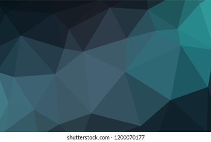Light Blue, Green vector low poly layout. A sample with polygonal shapes. Triangular pattern for your design.